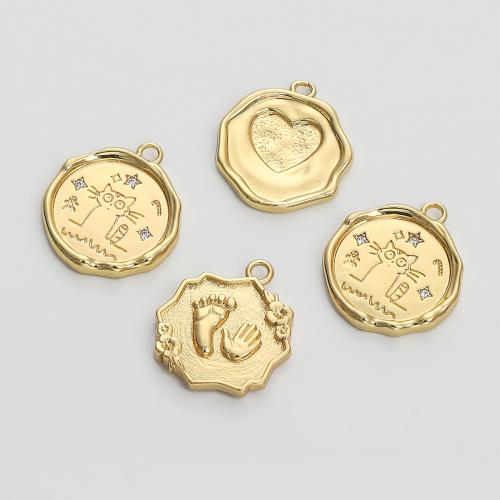 Brass Jewelry Pendants, gold color plated, DIY & different size for choice, more colors for choice, nickel, lead & cadmium free, Sold By PC