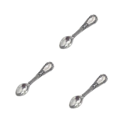 Cink ötvözet Medálok, Spoon, antik ezüst színű bevonattal, DIY, nikkel, ólom és kadmium mentes, 8x36mm, Kb 100PC-k/Bag, Által értékesített Bag