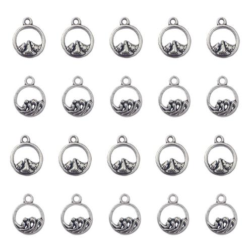 Pendentifs en alliage de zinc, Plaqué de couleur d'argent, DIY & modèles différents pour le choix, plus de couleurs à choisir, protéger l'environnement, sans nickel, plomb et cadmium, 11x14mm, Environ 100PC/sac, Vendu par sac