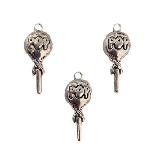 Zinc Alloy Pendants Lollipop antique silver color plated DIY nickel lead & cadmium free Approx Sold By Bag