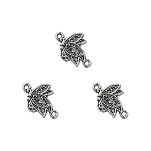 Conector de liga de zinco animal, Borboleta, banho de cor prata antiga, DIY & laço de 1/1, níquel, chumbo e cádmio livre, 15x15mm, Aprox 100PCs/Bag, vendido por Bag