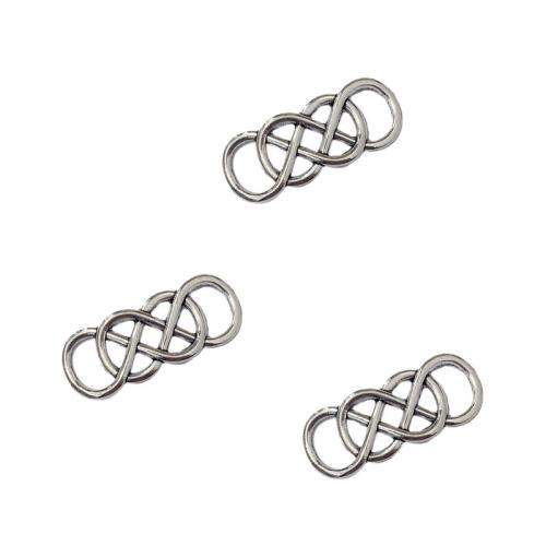 Connecteur en alliage de zinc, Plaqué de couleur d'argent, DIY, protéger l'environnement, sans nickel, plomb et cadmium, 33x13mm, Environ 100PC/sac, Vendu par sac