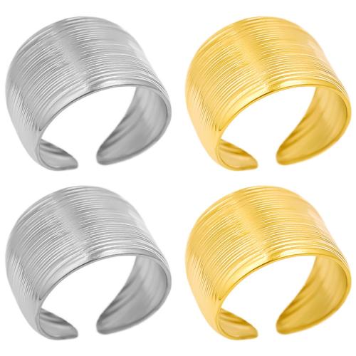 Stainless Steel Finger Ring, 304 Stainless Steel, Vacuum Ion Plating, Adjustable & fashion jewelry & Unisex, more colors for choice, Sold By PC