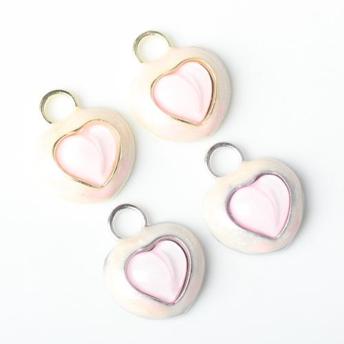 Colgantes de Aleación de Zinc en Forma de Corazón, chapado, Bricolaje & esmalte, más colores para la opción, libre de níquel, plomo & cadmio, 17x14mm, 100PCs/Bolsa, Vendido por Bolsa