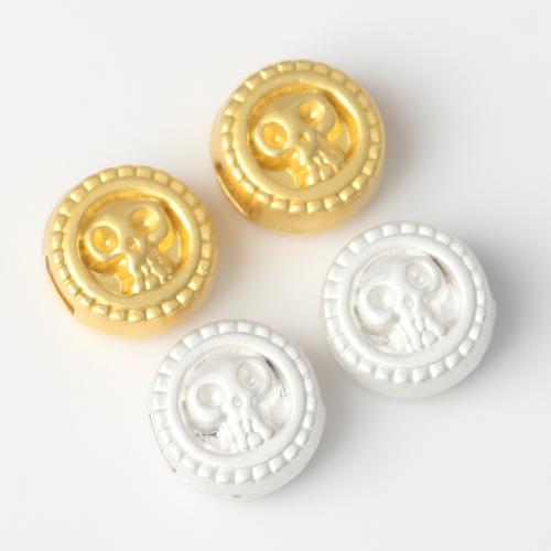 Zinc Alloy Jewelry Beads Round plated DIY nickel lead & cadmium free 9mm Sold By Bag