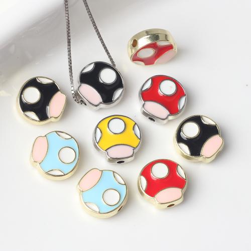 Zinc Alloy Jewelry Beads mushroom plated DIY & enamel nickel lead & cadmium free Sold By Bag