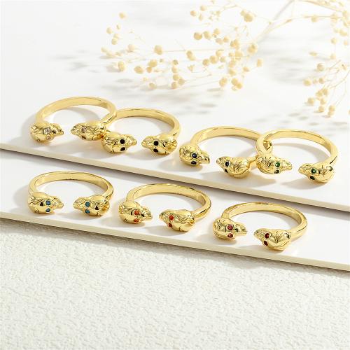 Cubic Zirconia Micro Pave Brass Ring, Skull, gold color plated, micro pave cubic zirconia & for woman, more colors for choice, nickel, lead & cadmium free, Sold By PC