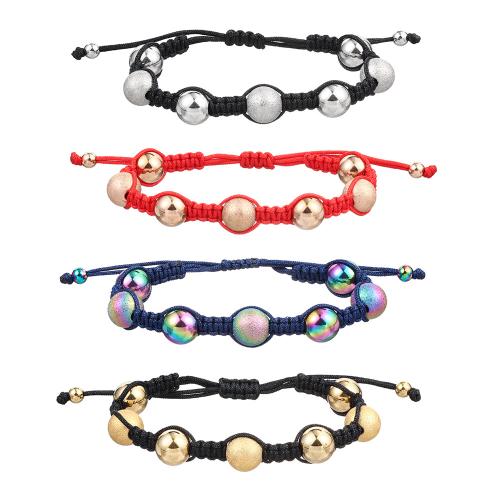 Bijoux bracelet en acier inoxydable, Acier inoxydable 304, avec Cordon de noeud, fait à la main, bijoux de mode & unisexe, plus de couleurs à choisir, Vendu par PC