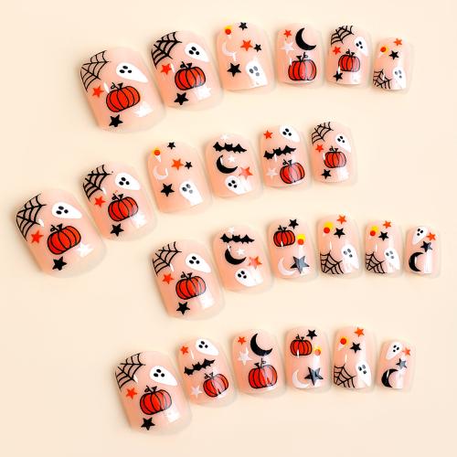 Fashion Nail Supplies ABS Plastic Halloween Design & DIY & for woman mixed colors Sold By Set