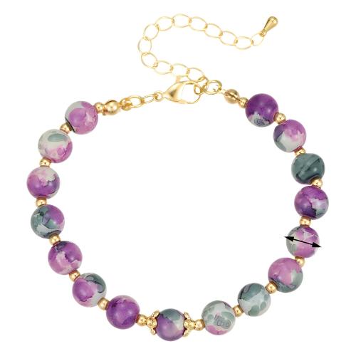 Brass Jewelry Set, bracelet & necklace, with Agate, plated, micro pave cubic zirconia & for woman, hyacinthine, Sold By Set