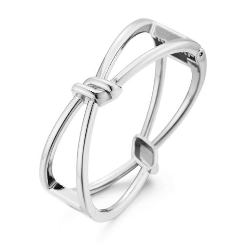 Cink ötvözet Bangle Jewelry, galvanizált, a nő, több színt a választás, Belső átmérő:Kb 54x62mm, Által értékesített PC