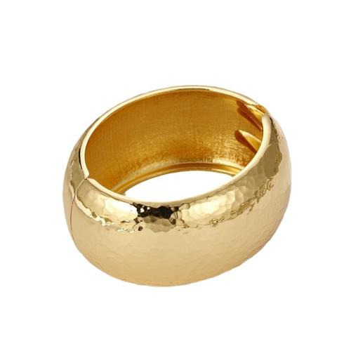 Cink ötvözet Bangle Jewelry, galvanizált, a nő, aranysárga, Belső átmérő:Kb 65x52mm, Által értékesített PC