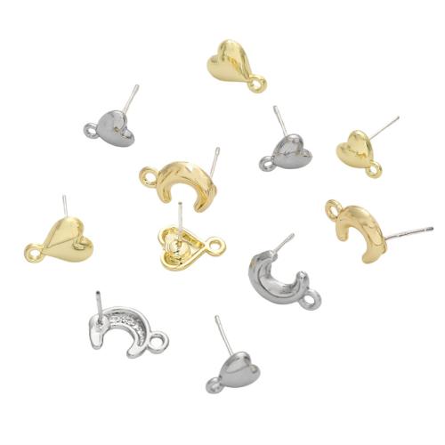 Apprêts pour boucles d'oreilles en alliage de zinc, Placage, DIY & styles différents pour le choix, plus de couleurs à choisir, Vendu par paire