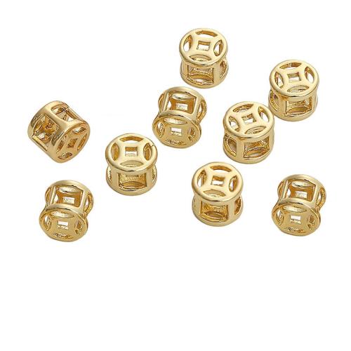 Brass Spacer Beads plated DIY golden Sold By PC