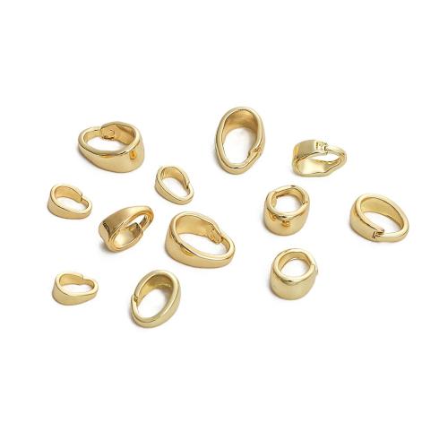 Messing Schmuck Stiftöse, plattiert, DIY & verschiedene Größen vorhanden, goldfarben, 10PCs/Tasche, verkauft von Tasche