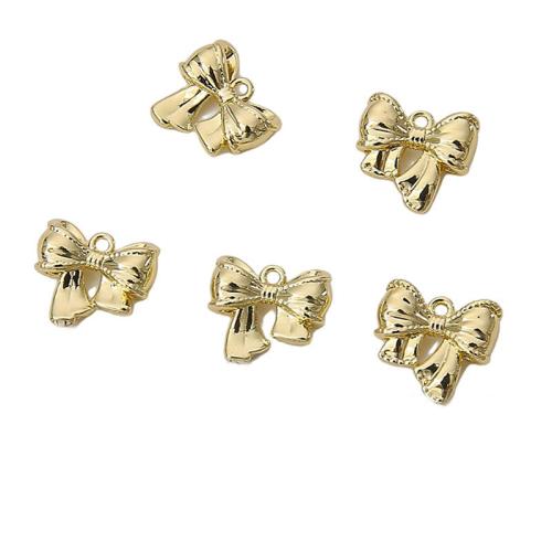 Brass Jewelry Pendants Bowknot plated DIY golden Sold By PC