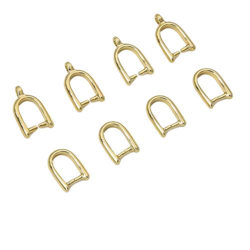 Messing Anhängerschlaufe, plattiert, DIY & verschiedene Stile für Wahl, goldfarben, 10PCs/Tasche, verkauft von Tasche