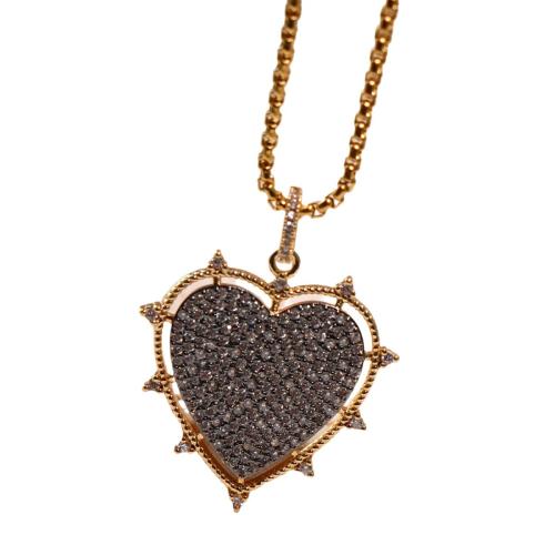 Kubieke Zirkoon Micro Pave Brass Ketting, Messing, plated, micro pave zirconia & voor vrouw, gouden, Verkocht door PC