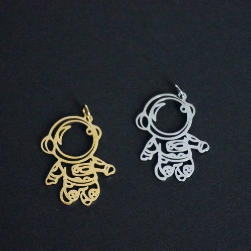 Stainless Steel Pendants, 304 Stainless Steel, Astronaut, plated, DIY, more colors for choice, nickel, lead & cadmium free, Sold By PC