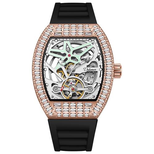 Zinc Alloy Watch Bracelet with Glass & Silicone & 316 Stainless Steel Geometrical Pattern Life water resistant & for man & luminated & with rhinestone Sold By PC