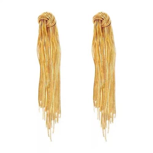 Fashion Fringe Earrings Zinc Alloy fashion jewelry & for woman 100mm Sold By Pair