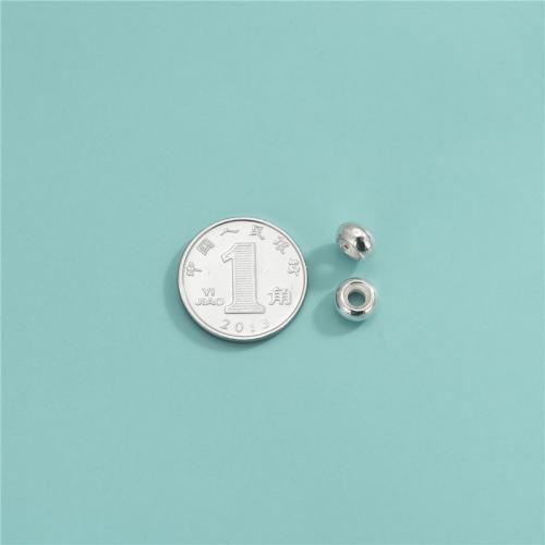 スペーサービーズジュエリー, 925スターリングシルバー, DIY, 無色, 6.60x3.30mm, 売り手 パソコン