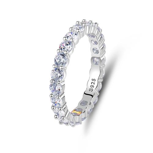 Micro zirconi spianare anelli argento, 925 sterline d'argento, gioielli di moda & formato differente per scelta & Micro spianare cubic zirconia & per la donna, Venduto da PC