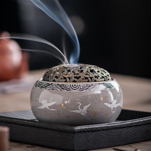 Porcelain Incense Burner, handmade, for home and office & durable, more colors for choice, 100x75mm, Sold By PC