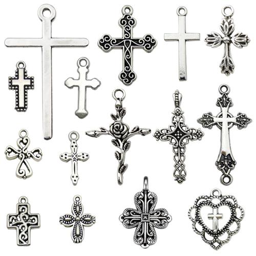 Tibetan Style Cross Pendants, DIY & different styles for choice, Sold By PC