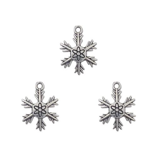 Tibetan Style Pendants, Snowflake, antique silver color plated, DIY, nickel, lead & cadmium free, 18x24mm, Approx 100PCs/Bag, Sold By Bag