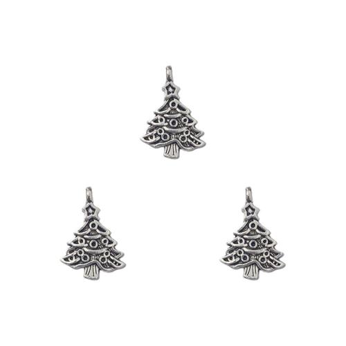 Zinc Alloy Christmas Pendants Christmas Tree antique silver color plated DIY nickel lead & cadmium free Approx Sold By Bag