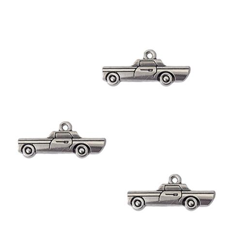 Vehicle Shaped Zinc Alloy Pendants Car antique silver color plated DIY nickel lead & cadmium free Approx Sold By Bag