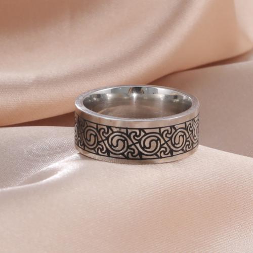 Titanium Steel Finger Ring, silver color plated, different size for choice & for man, more colors for choice, Sold By PC