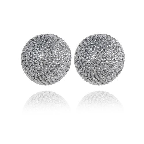 Brass Stud Earring, plated, fashion jewelry, more colors for choice, nickel, lead & cadmium free, 17.30x17.30mm, Sold By Pair