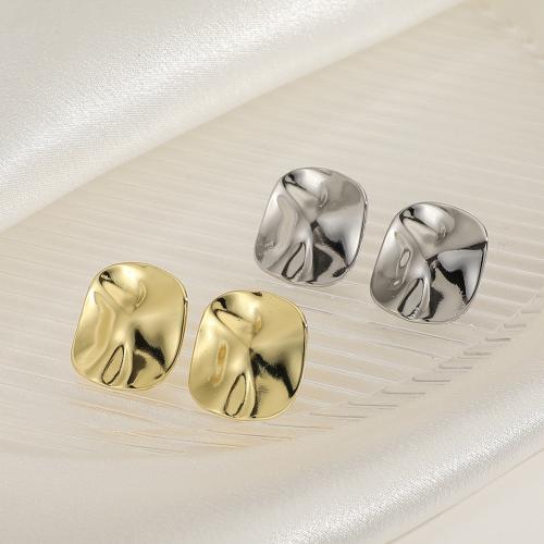 Brass Stud Earring plated fashion jewelry nickel lead & cadmium free Sold By Pair