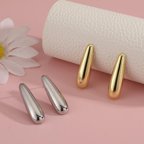 Brass Stud Earring, plated, fashion jewelry, more colors for choice, nickel, lead & cadmium free, 9x31.30mm, Sold By Pair