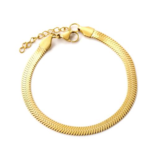 Stainless Steel Jewelry Bracelet, 304 Stainless Steel, fashion jewelry & Unisex, gold, Sold By PC