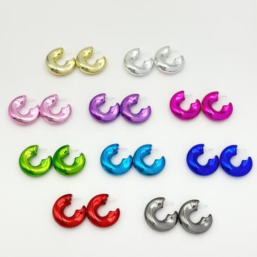 Acrylic Jewelry Earring, UV plating, fashion jewelry & for woman, more colors for choice, Sold By Pair