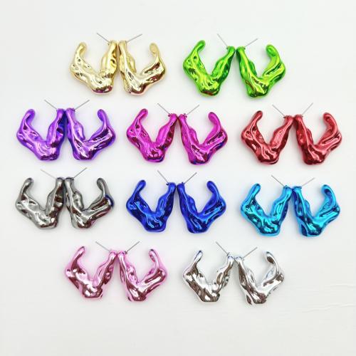 Acrylic Jewelry Earring, UV plating, fashion jewelry & for woman, more colors for choice, 35x32mm, Sold By Pair