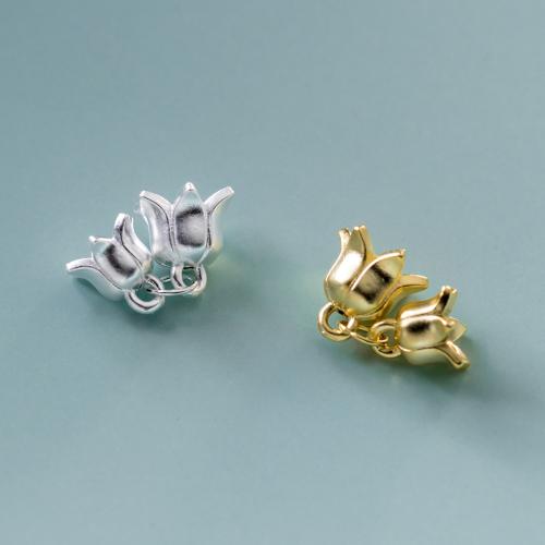 925 فضة قلادة, ديي, المزيد من الألوان للاختيار, Small flowers 8*9mm large flowers 9*10mm, تباع بواسطة PC