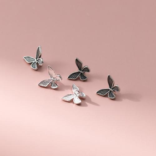 925 Sterling Silver Shank Button Butterfly DIY Sold By PC