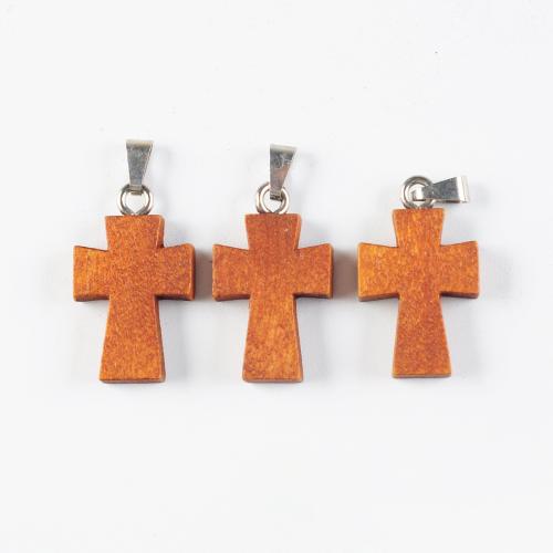 Wood Pendants, Schima Superba, with Iron, multifunctional & DIY, brown, 20x15x4mm, Sold By PC