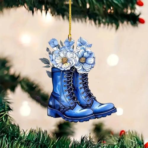 Hanging Ornaments Acrylic Shoes for home and office mixed colors Sold By PC