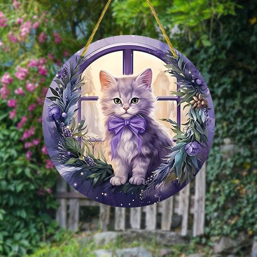 Hanging Ornaments Acrylic Cat for home and office mixed colors Sold By PC