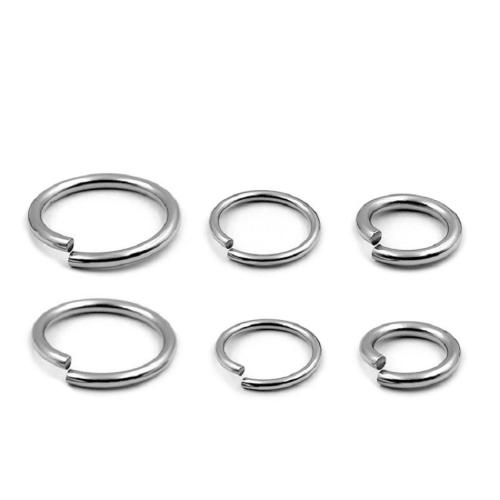 304 Stainless Steel Open Jump Ring, Round, polished, DIY & different size for choice, original color, 500PCs/Bag, Sold By Bag