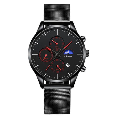 aleación de zinc Pulsera de reloj, con Cuero de PU & Vidrio, Esférico, chapado, movimiento chino & con el calendario único & diferentes estilos para la opción & para hombre, longitud aproximado 22 cm, Vendido por UD