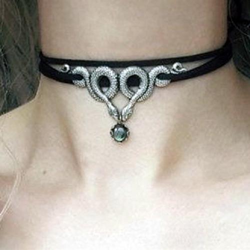 Fashion Choker Necklace, Tibetan Style, with 6cm extender chain, fashion jewelry & for woman, silver color, Length:Approx 34 cm, Sold By PC