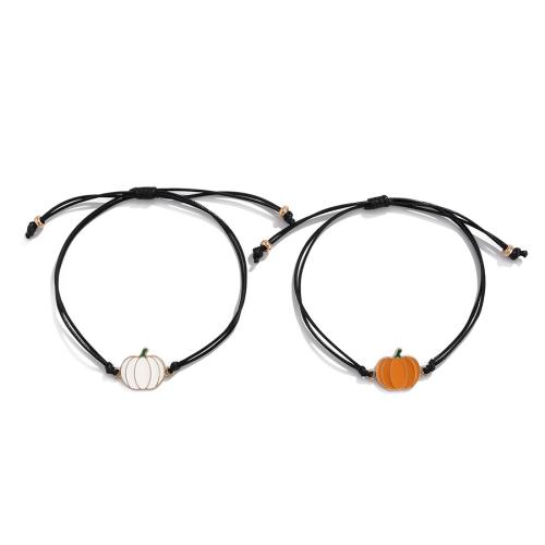 Pulsera de Halloween , aleación de zinc, con Cordón de cera, Diseño de Halloween & 2 piezas & Joyería & diferentes estilos para la opción & para mujer, Vendido por Set