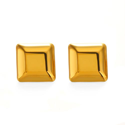 Stainless Steel Stud Earrings, 304 Stainless Steel, fashion jewelry & for woman, 24x24mm, Sold By Pair