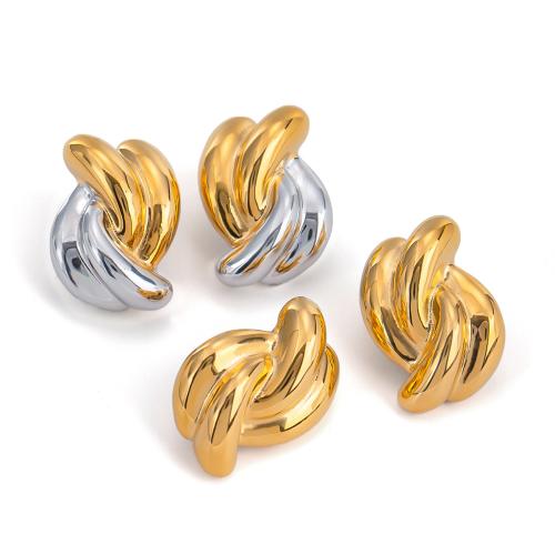 Stainless Steel Stud Earrings 304 Stainless Steel Vacuum Ion Plating fashion jewelry & for woman Sold By Pair